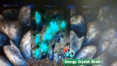 Energy crystal seam and pointer