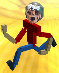 face-melted running man