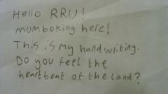 My handwriting.