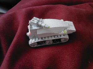 Tracked Mobile Laser Cutter wearing 3D Artic camofluage