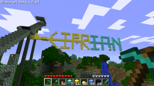 Minecraft displaying my awesomeness