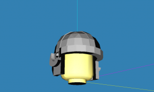 Scaled Helmet and High Poly Head