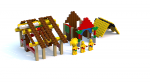 Lego Racers 2 Dino Island Islanders' Village LDD Model