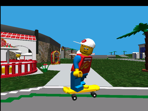 Pepper Roni's look as in Lego Island 2 (except for no headphones and backpack)