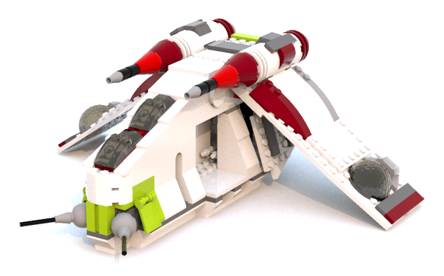 Lego Wars Videogame Republic Gunship LDD Model - Personal Members Gallery - Rock Raiders United